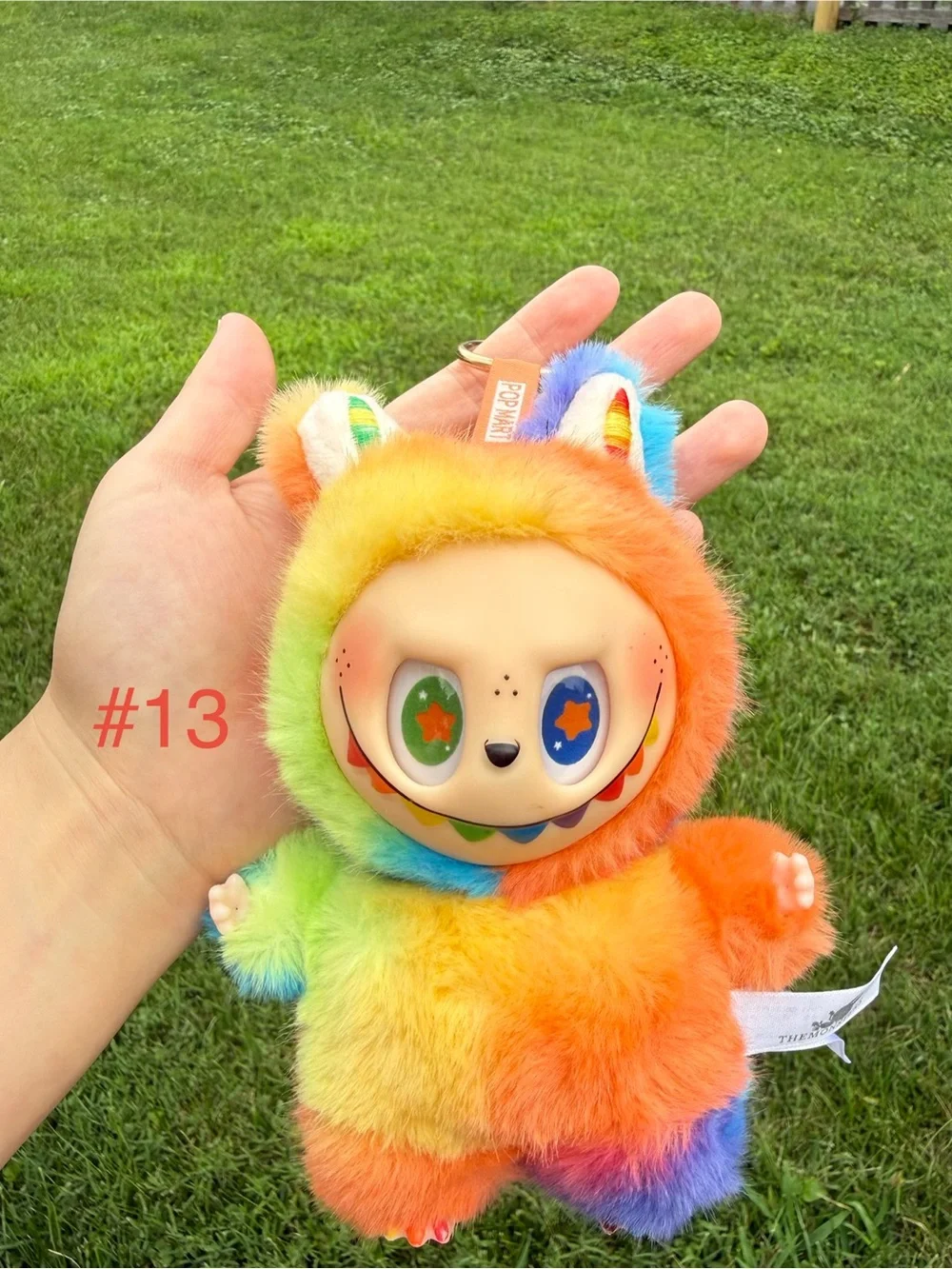 Colorful Rainbow Labubu Toy Plush Monster Keychain-Kids Toy Stuffed Animal Charm